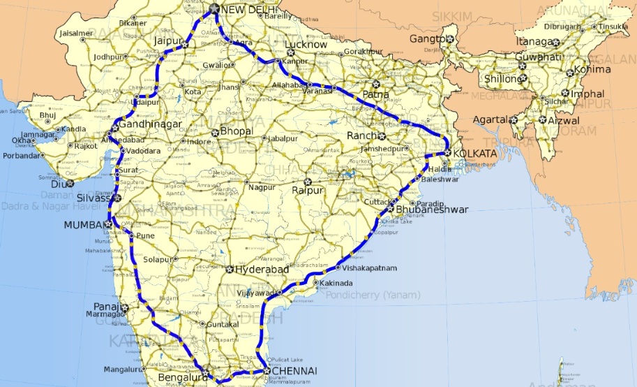 Golden Quadrilateral of India